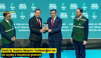 Ünlü iş insanı Nazım Torbaoğlu'na bir ayda 2 teşekkür plaketi