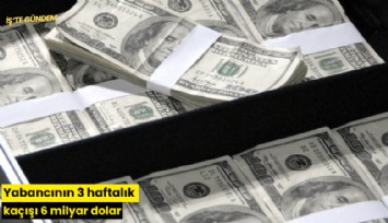 Yabancının 3 haftalık kaçışı 6 milyar dolar