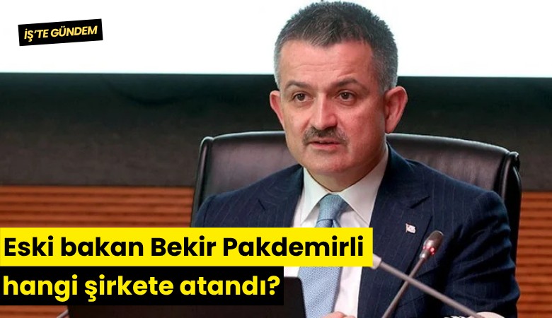 Eski bakan Bekir Pakdemirli hangi şirkete atandı?