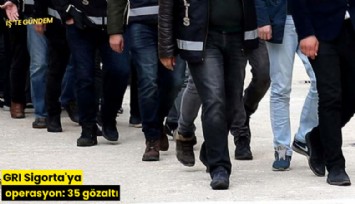GRI Sigorta'ya operasyon: 35 gözaltı