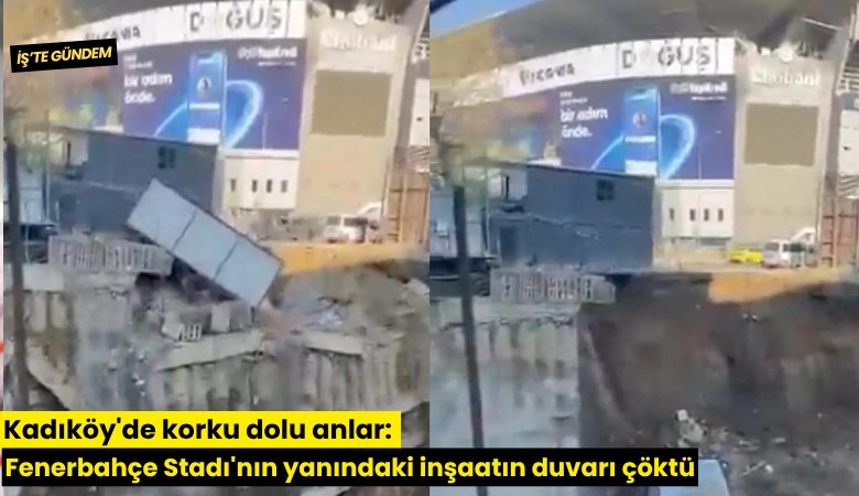 Kadıköy'de korku dolu anlar: İstinat duvarı çöktü