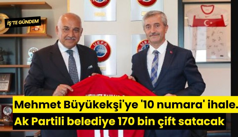 Mehmet Büyükekşi'ye '10 numara' ihale... Ak Partili belediye 170 bin çift satacak