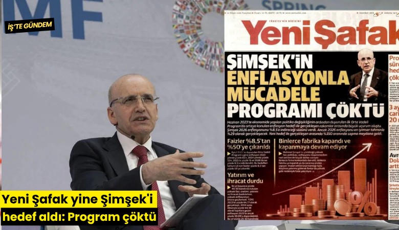 Yeni Şafak yine Şimşek'i hedef aldı: Program çöktü