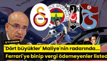 'Dört büyükler' Maliye'nin radarında... Ferrari'ye binip vergi ödemeyenler listede