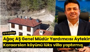 Ağaç AŞ Genel Müdür Yardımcısı Aytekin Karaarslan köyüne lüks villa yaptırmış