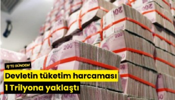 Devletin tüketim harcaması 1 Trilyona yaklaştı