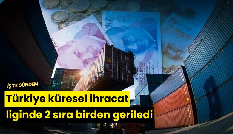 Türkiye küresel ihracat liginde 2 sıra birden geriledi
