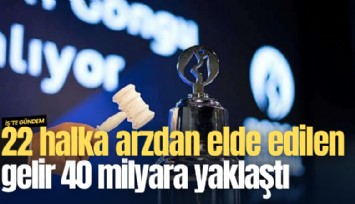 22 halka arzdan elde edilen gelir 40 milyara yaklaştı