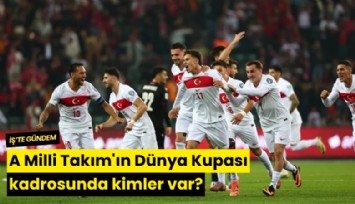 A Milli Takım'ın Dünya Kupası kadrosunda kimler var?