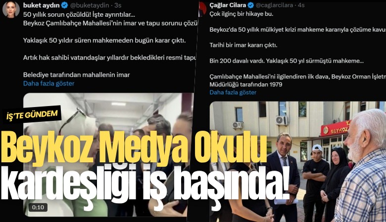 Beykoz Medya Okulu kardeşliği iş başında!