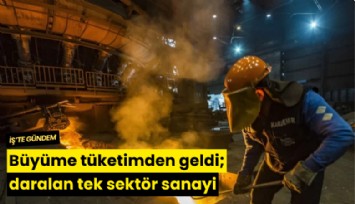 Büyüme tüketimden geldi; daralan tek sektör sanayi