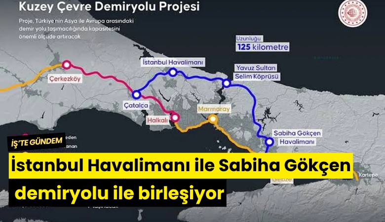 İstanbul Havalimanı ile Sabiha Gökçen demiryolu ile birleşiyor
