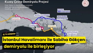 İstanbul Havalimanı ile Sabiha Gökçen demiryolu ile birleşiyor