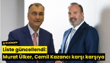 Liste güncellendi: Murat Ülker, Cemil Kazancı karşı karşıya