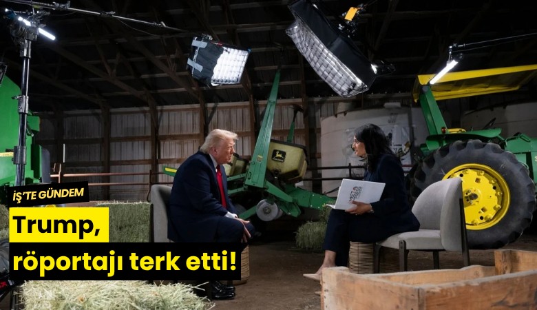 Trump, röportajı terk etti!