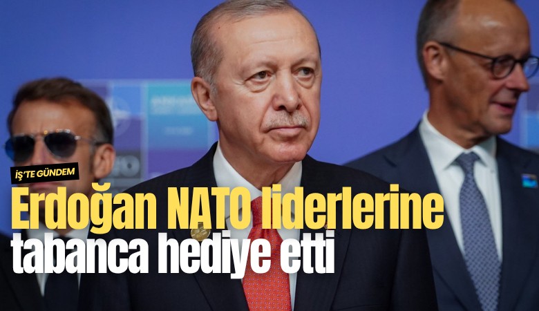Erdoğan NATO liderlerine tabanca hediye etti