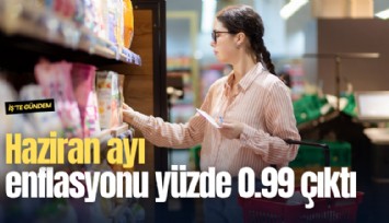 Haziran ayı enflasyonu yüzde 0.99 çıktı