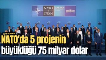 NATO'da 5 projenin büyüklüğü 75 milyar dolar