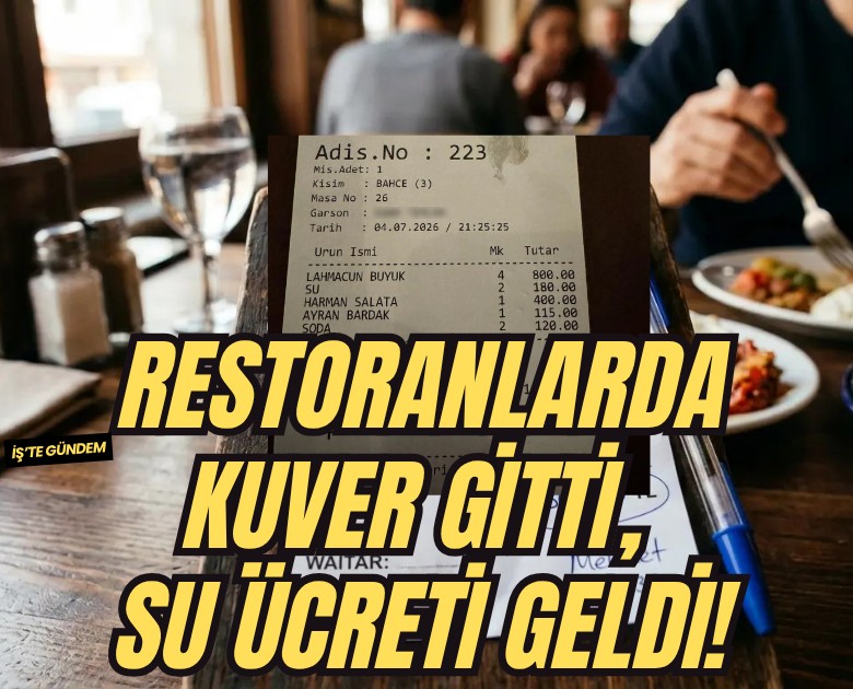 Restoranlarda kuver gitti, su ücreti geldi!