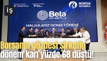 Borsanın gözdesi şirketin dönem karı yüzde 68 düştü!