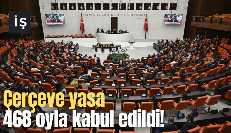 Çerçeve yasa 468 oyla kabul edildi!