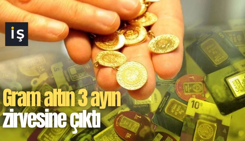 Gram altın 3 ayın zirvesine çıktı