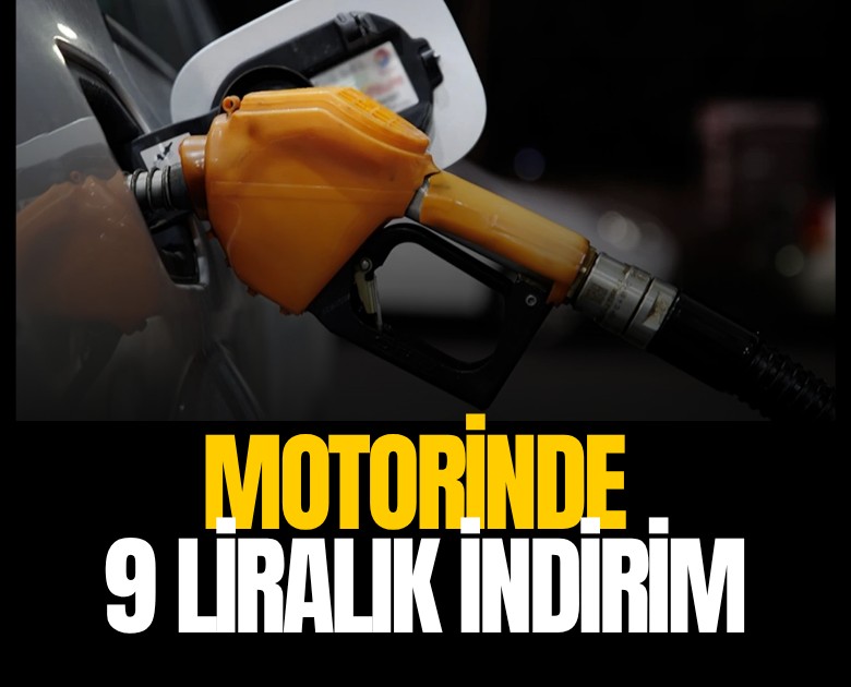 Motorinde 9 liralık indirim