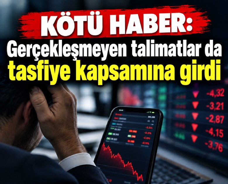 Kötü haber: Gerçekleşmeyen talimatlar da tasfiye kapsamına girdi