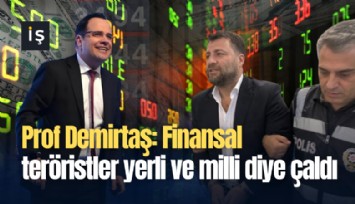 Prof Demirtaş: Finansal teröristler yerli ve milli diye çaldı