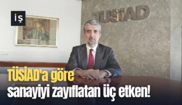 TÜSİAD'a göre sanayiyi zayıflatan üç etken!